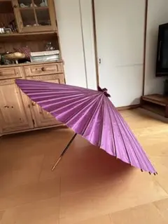 番傘羽二重　紫