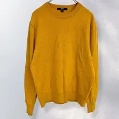 ユニクロ UNIQLO カシミヤ クルーネックセーター 長袖 無地 M《i304