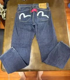 EVISU PARIS エヴィス デニムパンツ　カモメ30×34濃紺ボタンフライのサムネイル