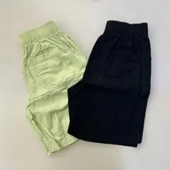GU ハーフパンツ 短パン 140㎝　ライトグリーン・ブラック