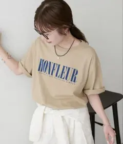 DISCOAT Enlude フレンチロゴTシャツ キャメル