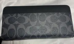 新品未使用　COACH コーチ シグネチャー ラウンドファスナー 長財布