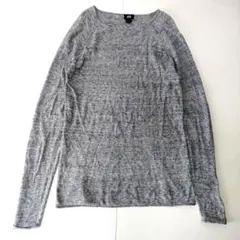 H&M コットンニット 日本サイズM ラグランスリーブ ロールヘム