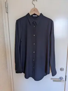 専用美品ネイビー 長袖シャツ ポリエステル