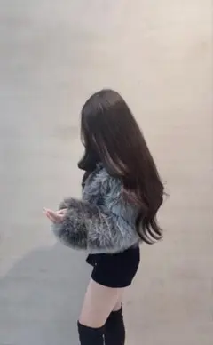 SHEIN ファーコート アウター グレー