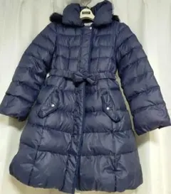 【美品✨】組曲 ダウンコート 160 ラビットファー フードリボン Aライン