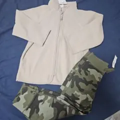 フリース　カモフラパンツ　キッズ