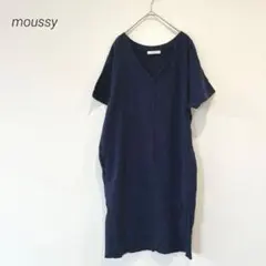 moussy マウジー カットソー ワンピ チュニック 半袖 ゆったり ロング丈のサムネイル