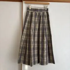 UNITED ARROWS チェック柄フレアスカート　36