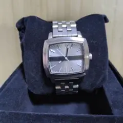 DIESEL シルバー アナログ時計 スクエア