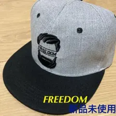 新品未使用送料無料　snap back cap グレーブラック　灰色黒