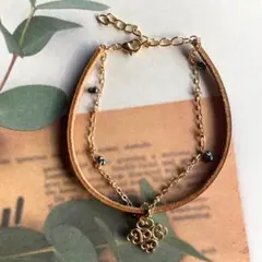 No.591 レザーブレスレット　ハンドメイド