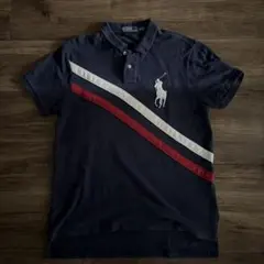 00s ラルフローレン　ー　ポロシャツ　シティボーイ　y2k ネイビー