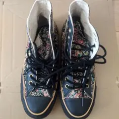 コンバース花柄 ハイカットスニーカー23.5cm