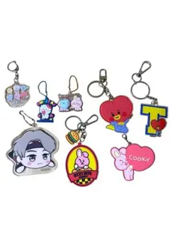 BT21 アクリルキーホルダー 8個セット　ラバー　bts タイニータン　テテV