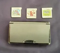 ニンテンドー3DS 本体 ブラック ソフト×3 ※ジャンク品