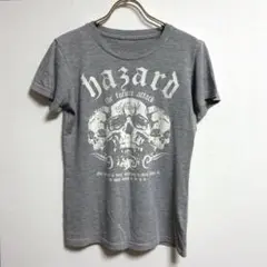 ✨良品✨ Tシャツ ♡ カジュアル プリント スカル ドクロ ロック グレー