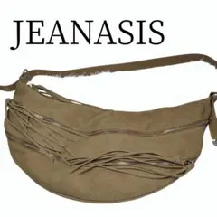 JEANASIS ジーナシス フリンジ　ホーボー　ショルダーバッグ ベージュのサムネイル