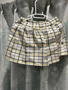 prince テニス　チェック柄ウエストゴムキュロット