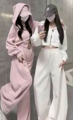 GRLピンクスウェットセットアップ