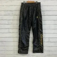 Champion バスケットボールパンツ M 黒 光沢素材 ストレッチ有