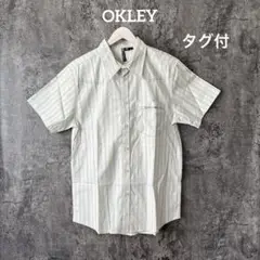 ⭐︎309 タグ付✨OKLEY オークリー 半袖 シャツ ストライプ ドット
