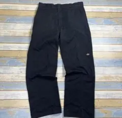 Dickies ブラック　ワークパンツ　ダブルニー　XL相当