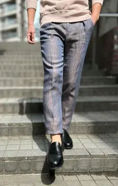 GERMANO　CITY リネンソローラ 1プリーツイージーパンツ　size48のサムネイル