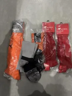 ニューバランス23-25cm タビオ・プーマ25-27cm サッカーソックス5本