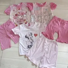 110 マイメロ サンリオ Disney ミニー 光る パジャマ セットアップ