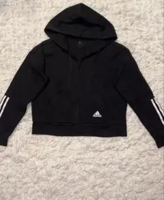 adidas アディダス　パーカー　黒　美品　だる着　ファッション　ジャージ
