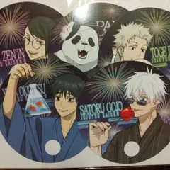 呪術廻戦0 アニメイトフェア 購入特典うちわ 5種コンプ 五条 乙骨 狗巻 他