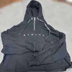 KANGOL×earthコラボ ブラックショートトレーナージップ付き Fサイズ