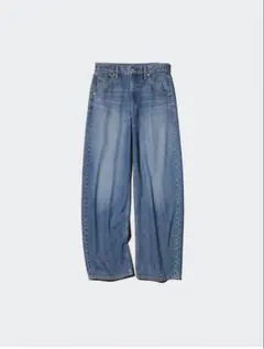 新品UNIQLO バギーカーブジーンズ 25インチ(63.5cm)※裾上げ済のサムネイル
