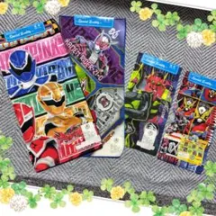 仮面ライダー・戦隊者ハンカチ/弁当包みなど4枚セット