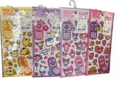 新品未使用　サンリオ　平成はっぴーフォン 4種セット　シール　ステッカー
