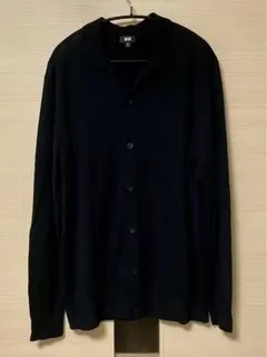 UNIQLO エクストラファインメリノシャツカーディガン XL ブラック 廃盤品