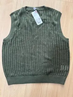 UNIQLO オリーブ ノースリーブニット XL