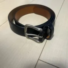 k*7様 黒 レザー ベルト シルバー バックル