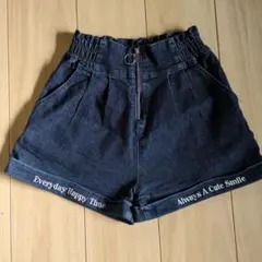 ダークデニム ハーフパンツ 160cm