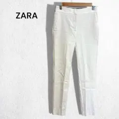 ザラ スラックス パンツ スリム テーパード バックウエストゴム きれいめ XS