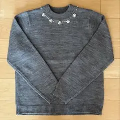 earth music&ecology グレー 長袖ニット M