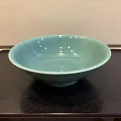未使用　白山陶器 7寸反りめん丼 青磁 22cm 大鉢 麺鉢 ラーメン鉢 日本製のサムネイル