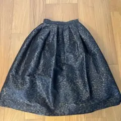 IÉNA LA BOUCLE フレアスカート 黒金