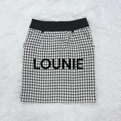 ルーニィ◆ツイードひざ丈タイトスカート M ブラック×ホワイト 大人キレイめ 冬