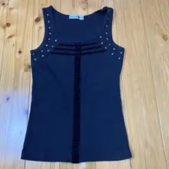 スタッズ付きタンクトップ ブラックのサムネイル