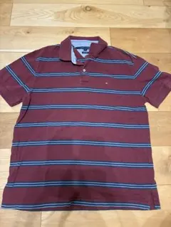 TOMMY HILFIGER XL ポロシャツ バーガンディ