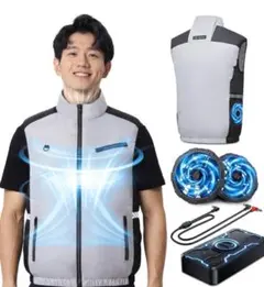 エアコン作業服 ファン付きベスト パールテ冷却服 20000mAh PSE認証 