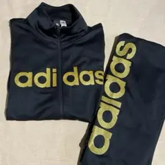 アディダスジャージ　adidas 黒金　ゴールドブラック