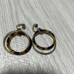 トータスシェル風フープイヤリング